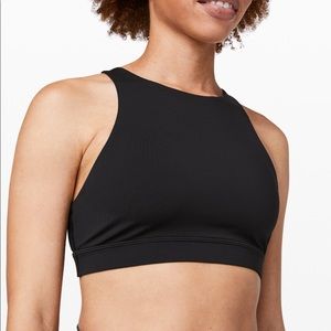 Lululemon High Neck Energy Bra in Black size 6
